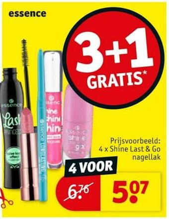 Kruidvat Shine last + go nagellak aanbieding