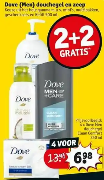 Kruidvat Dove men douchegel clean comfort aanbieding
