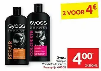Intermarché Syoss shampoo aanbieding