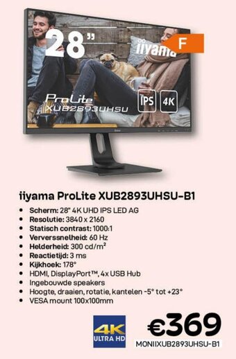 CompuDeals iiyama ProLite XUB2893UHSU-B1 aanbieding