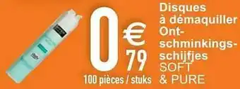 Cora Disques à démaquiller ontschminkingsschijfjes soft + pure aanbieding