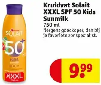 Kruidvat Kruidvat solait xxxl spf 50 kids sunmilk aanbieding