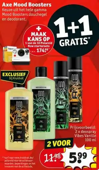 Kruidvat Deospray per pak vibes vanille aanbieding