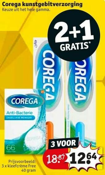 Kruidvat Kleefcrème free aanbieding