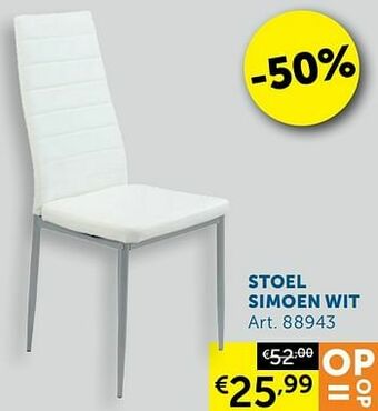 Zelfbouwmarkt Stoel simoen wit aanbieding
