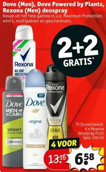 Kruidvat Rexona deospray fruit spin aanbieding
