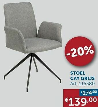 Zelfbouwmarkt Stoel cay grijs aanbieding