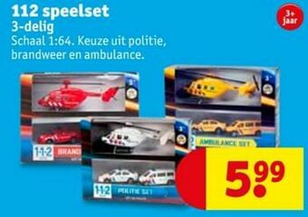Kruidvat 112 speelset aanbieding