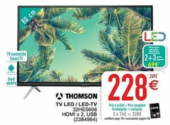 Cora Thomson tv led - led-tv 32he5606 aanbieding
