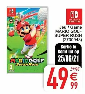 Jeu - game mario golf super rush
