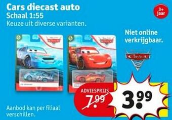 Kruidvat Cars diecast auto aanbieding