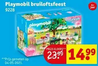 Kruidvat Playmobil bruiloftsfeest 9228 aanbieding