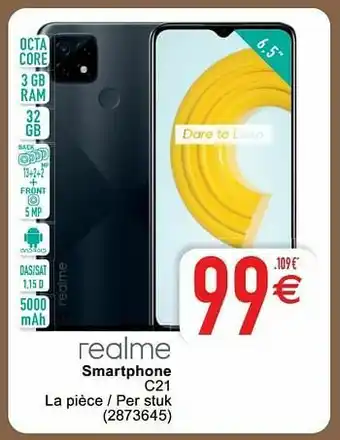 Cora Realme smartphone c21 aanbieding