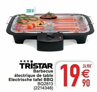 Cora Tristar barbecue électrique de table electrische tafel bbq bq2813 aanbieding