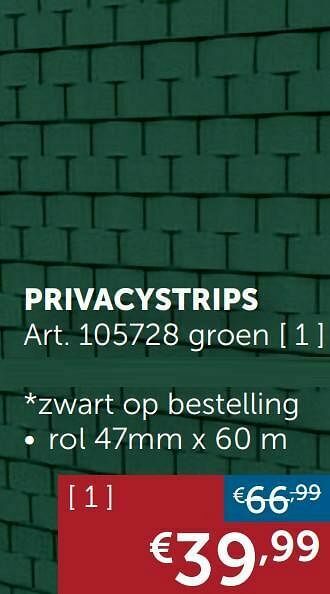 Zelfbouwmarkt Privacystrips groen aanbieding