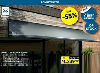 Zelfbouwmarkt Zonnetent murcia nuevo met motor met radiogestuurde afstandsbediening rechts aanbieding