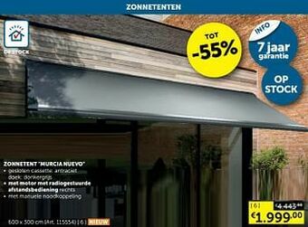 Zelfbouwmarkt Zonnetent murcia nuevo met motor met radiogestuurde afstandsbediening rechts aanbieding