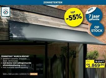 Zelfbouwmarkt Zonnetent murcia nuevo met motor met radiogestuurde afstandsbediening rechts aanbieding