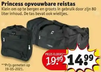Princess opvouwbare reistas