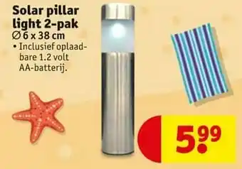 Kruidvat Solar pillar light aanbieding