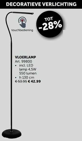 Zelfbouwmarkt Vloerlamp aanbieding