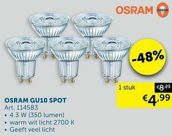 Zelfbouwmarkt Osram gu10 spot aanbieding