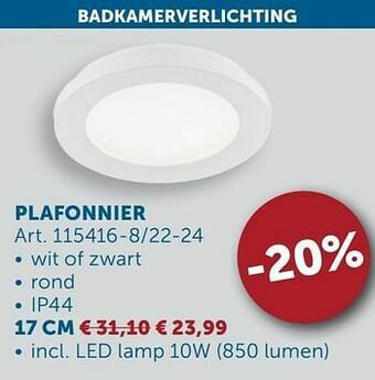Zelfbouwmarkt Plafonnier aanbieding