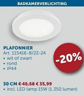 Zelfbouwmarkt Plafonnier aanbieding