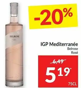Intermarché Igp mediterranée belrose rosé aanbieding