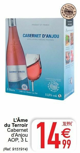Cora L`âme du terroir cabernet d`anjou aop aanbieding