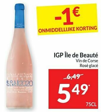 Igp île de beauté vin de corse rosé glacé