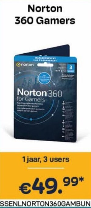 CompuDeals Norton 360 Gamers aanbieding