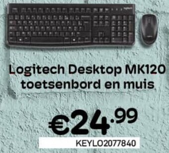 CompuDeals Logitech Desktop MK120 toetsenbord en muis aanbieding