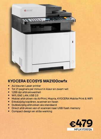 CompuDeals Kyocera Ecosys MA2100cwfx aanbieding