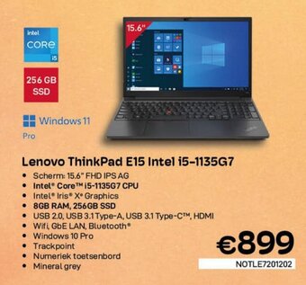 CompuDeals Lenovo ThinkPad E15 Intel i5-1135G7 aanbieding