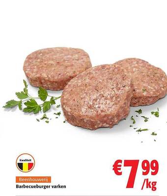 Colruyt Barbecueburger varken aanbieding