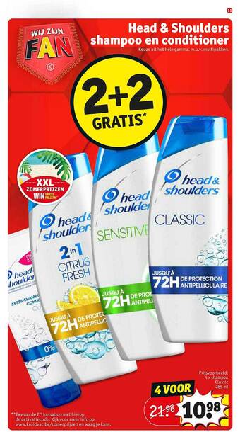 Kruidvat Head & shoulders shampoo en conditioner aanbieding