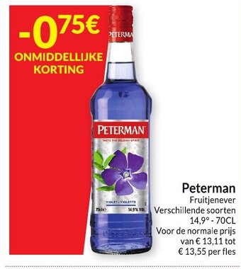 Intermarché Peterman 70cl aanbieding