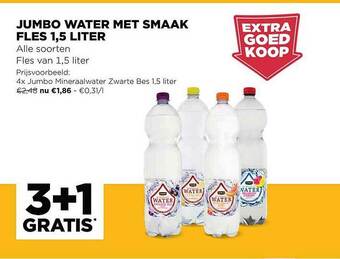 Jumbo Jumbo water met smaak fles 1,5 liter aanbieding