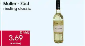 Muller 75cl riesling classic