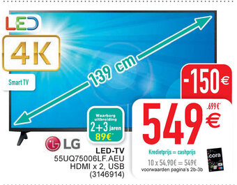 Cora LG LED TV 55UQ75006LF aanbieding