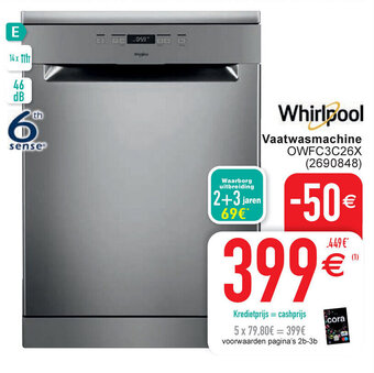 Cora Whirlpool Vaatwasmachine aanbieding