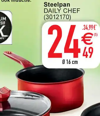 Cora Tefal Steelpan Daily Chef aanbieding