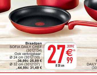 Cora Tefal Braadpan Sofia Daily Chef 28cm aanbieding