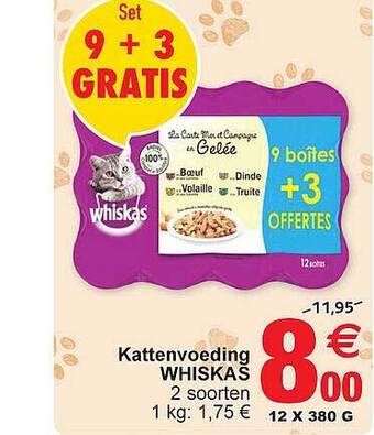 Cora Kattenvoeding whiskas aanbieding