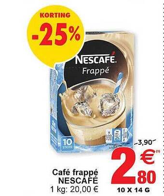 Cora Café frappé nescafé aanbieding