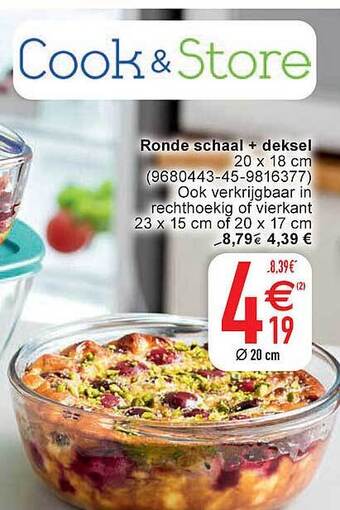 Cora Ronde schaal + deksel aanbieding