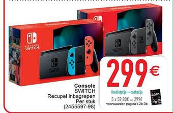 Cora Console switch aanbieding