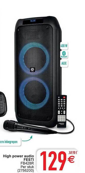 Cora High power audio festi aanbieding