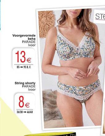Cora Voorgevormde beha, string shorty aanbieding